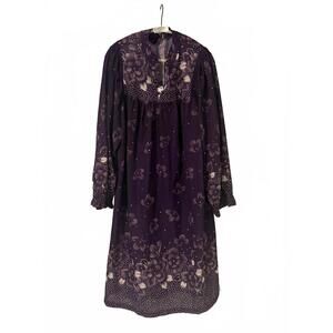 Vintage 70s Purple Mumu House Dress